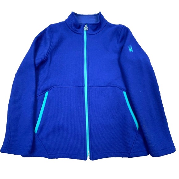 Spyder Other - Spyder Jacket Girls XL Blue Thermal Fleece Lined Sweater Sweatshirt Layer Youth*